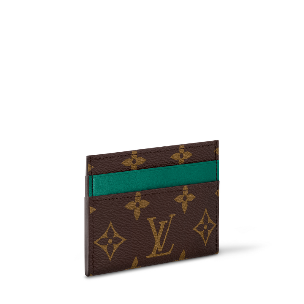 Double Card Holder Monogram Macassar Canvas - Men - Small Leather